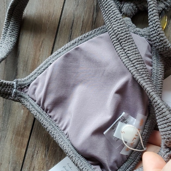 NWT Pilyq Womens Sand Reef Ring Tri Swim Bikini top sz S - Picture 4 of 6